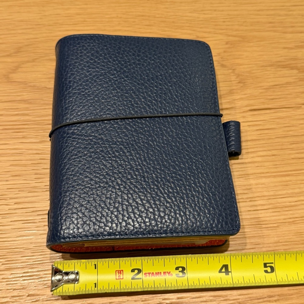 Small Navy Blue Leather Notebook with inserts